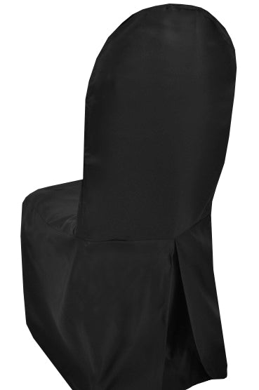Black Lamour Satin Banquet Chair Cover Elegant