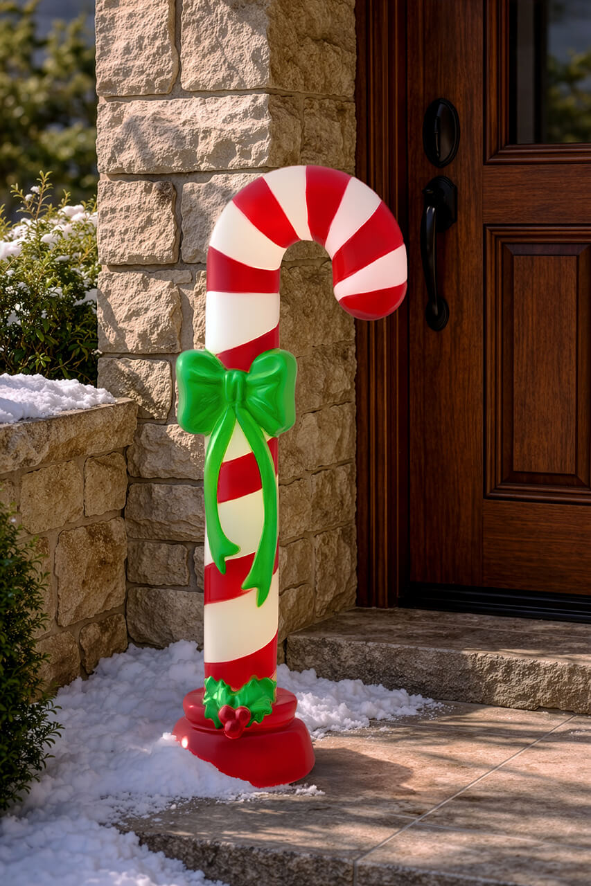 42" Mr. Christmas Illuminated Blow Mold Candy Cane