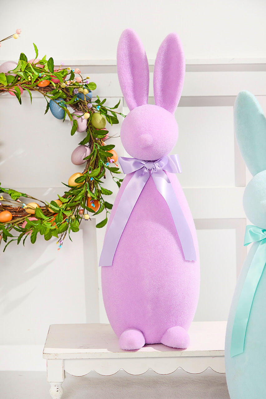 26" Large Flocked Easter Bunnies
