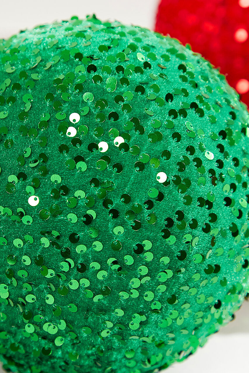 8" Sequin Ball Ornament - Green