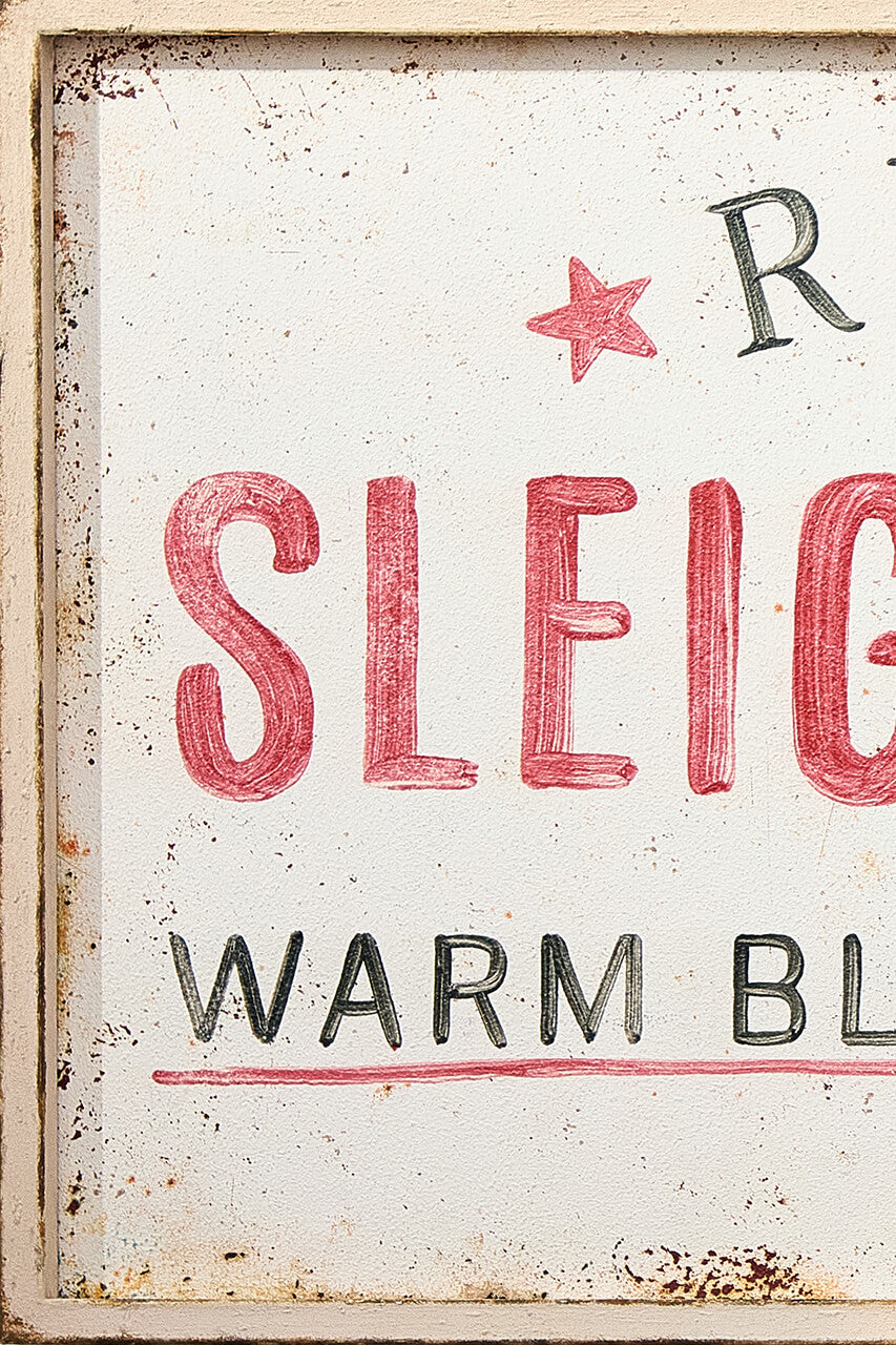 24" x 48" Sleigh Rides Metal Wall Decor