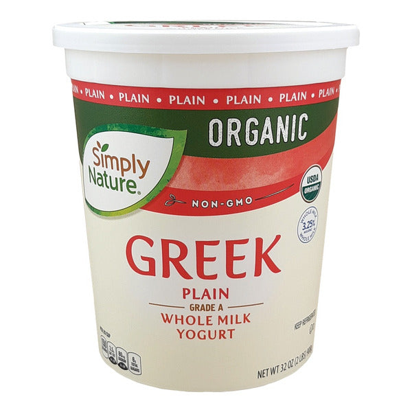 Simply Nature Organic Whole Milk Plain Greek Yogurt