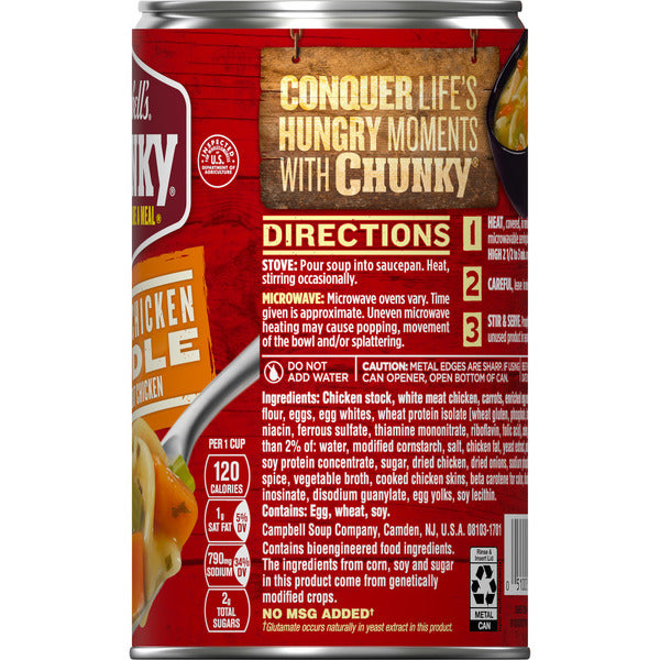 Campbell's Chunky Chicken Noodle Soup, 18.6 oz Can