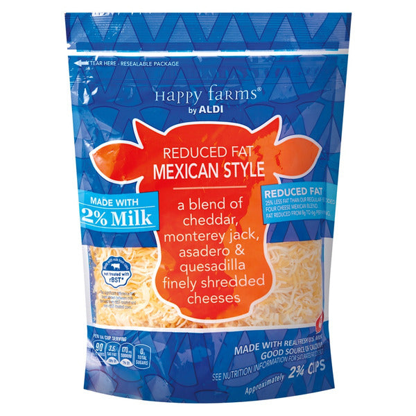 Happy Farms Shredded 2% Milk Mexican Style Cheese