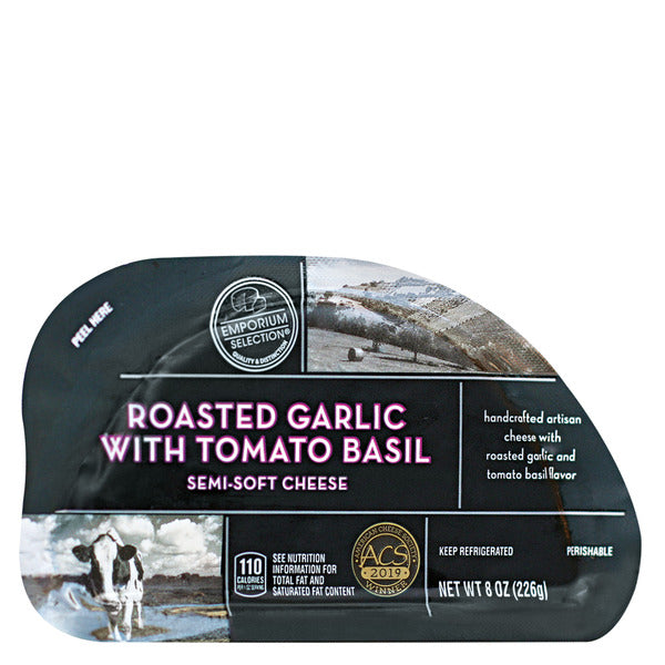 Emporium Selection Roasted Garlic & Tomato Basil Hand Crafted Cheese