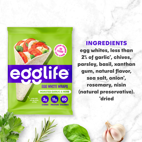 EggLife Roasted Garlic & Herb Egg White Wrap