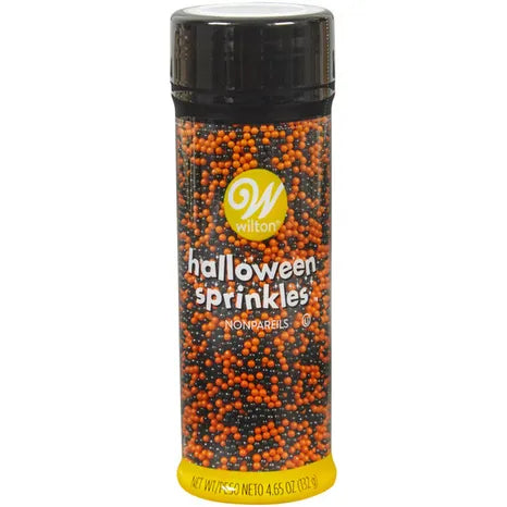 Wilton Sprinkles Mix Halloween Orange and Black Nonpareils 4.65 oz.