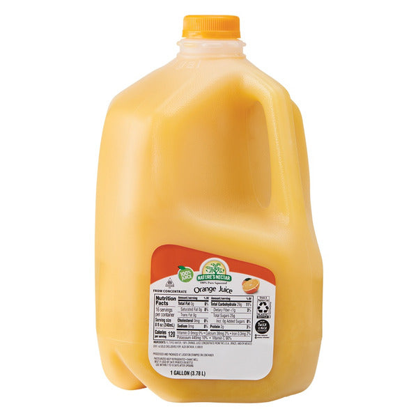 Nature's Nectar Orange Juice From Concentrate, 1 gal