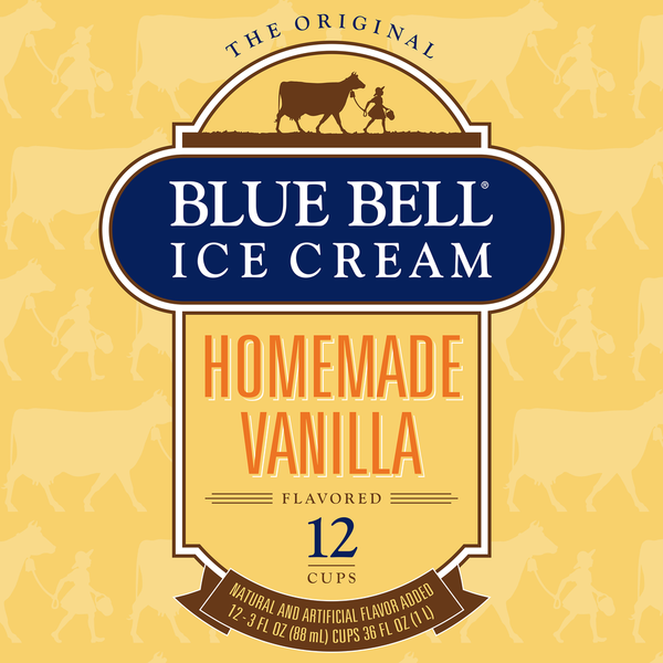 Blue Bell Vanilla/Chocolate Cups