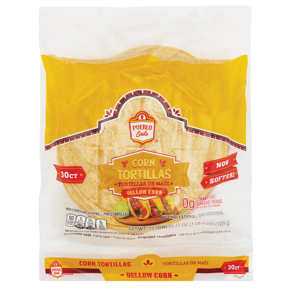 Pueblo Lindo 6" Yellow Corn Tortillas, 30 count