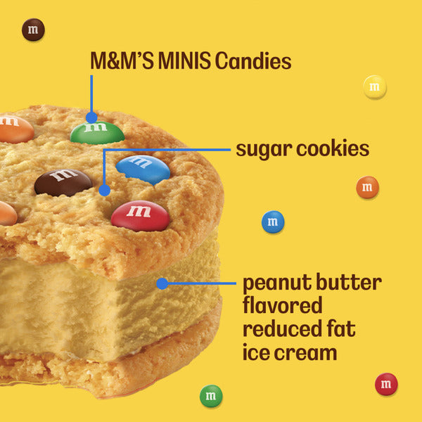 M&M's Peanut Butter Flavored Cookie Sandwiches - 4 Pack