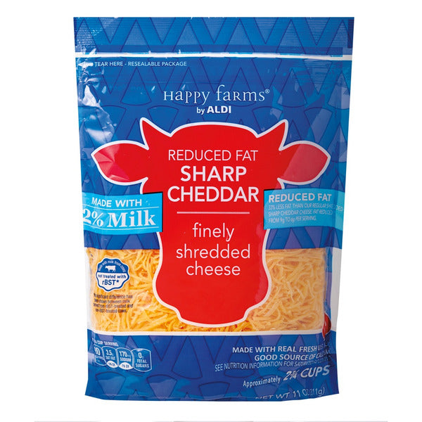 Happy Farms Shredded 2% Milk Reduced Fat Sharp Cheddar Cheese