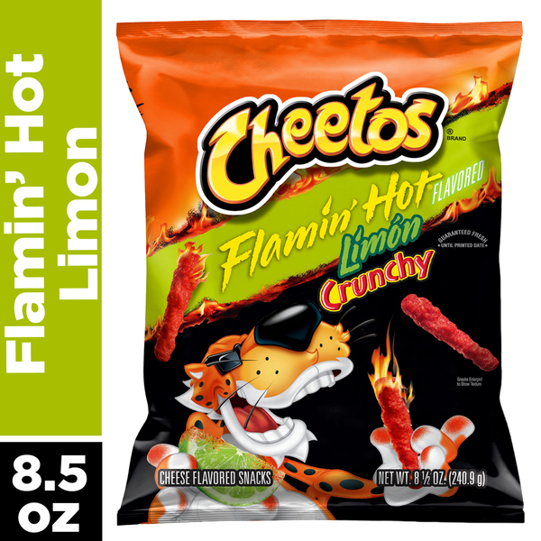 Frito Lay Flamin Hot Limon Flavored Crunchy Cheetos