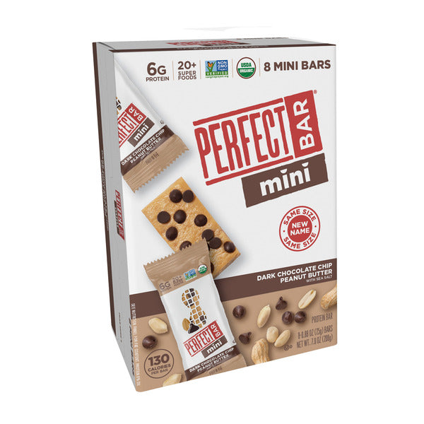 Perfect Bar Dark Chocolate Chip Peanut Butter Mini Protein Bars 8 Count