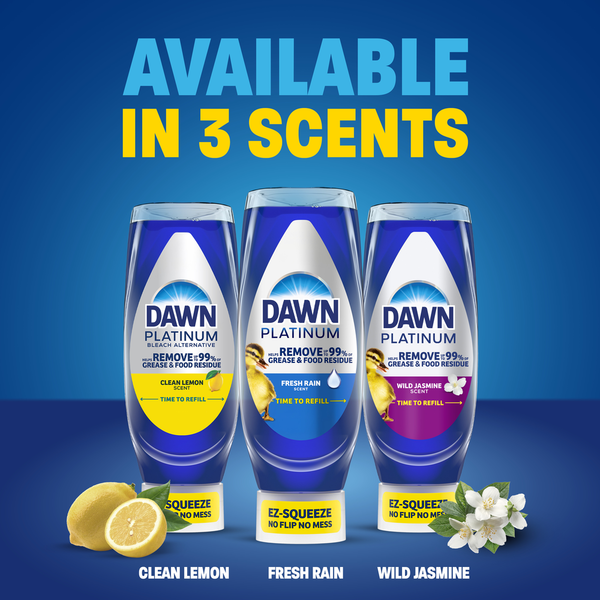 Dawn Platinum EZ-Squeeze Fresh Rain Dish Liquid Soap 82.4 fl oz