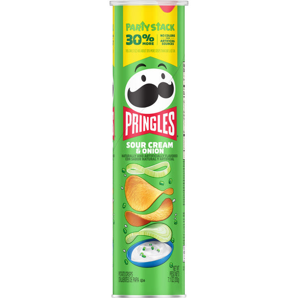 Pringles Sour Cream & Onion Potato Crisps 7.1 oz Can