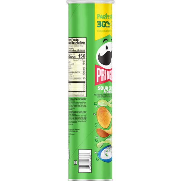 Pringles Sour Cream & Onion Potato Crisps 7.1 oz Can