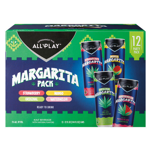 All Play Variety Pack Ready to Drink Margarita, 12 pack