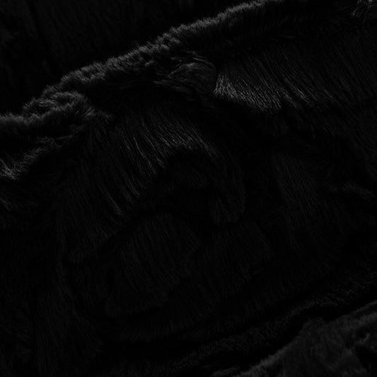 Luxe Cuddle Demi Rose Black Fabric 58-60"