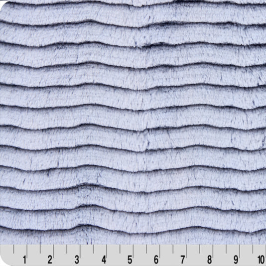 Minky Plush Fabric Luxe Cuddle Frosted Oceana Navy/Powder 58-60"