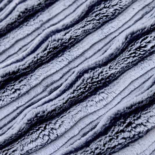 Minky Plush Fabric Luxe Cuddle Frosted Oceana Navy/Powder 58-60"
