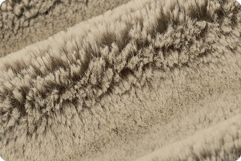 Plush Cuddle Fabric Luxe Frosted Baby Seal Chocolate Almond