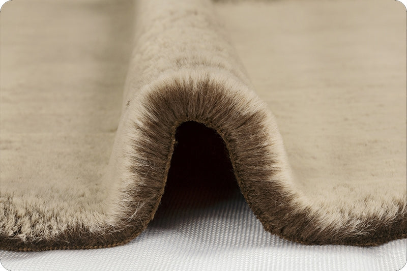 Plush Cuddle Fabric Luxe Frosted Baby Seal Chocolate Almond