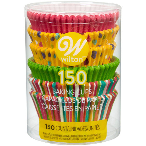 Wilton Stripes and Polka Dots Standard Cupcake Liners, 150-Count