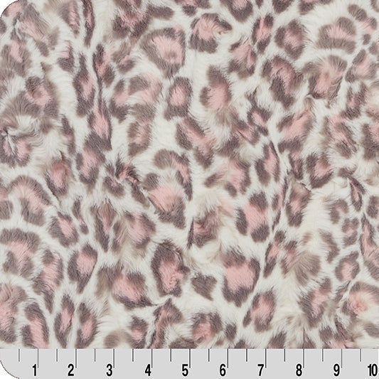 Blush Luxe Cuddle Leopard Fabric 58/60