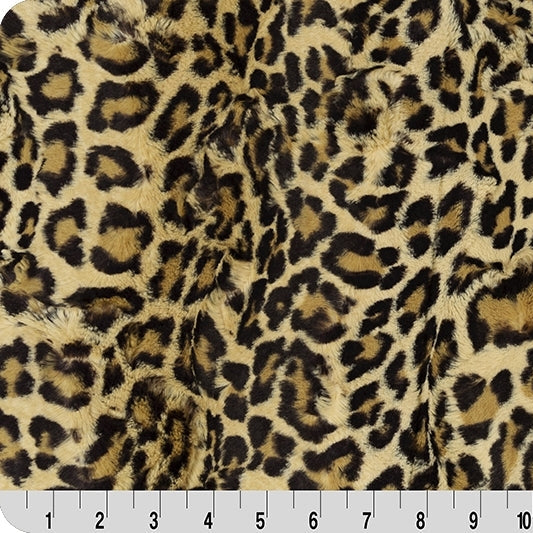 Minky Fabric Sand Luxe Cuddle Leopard 58/60