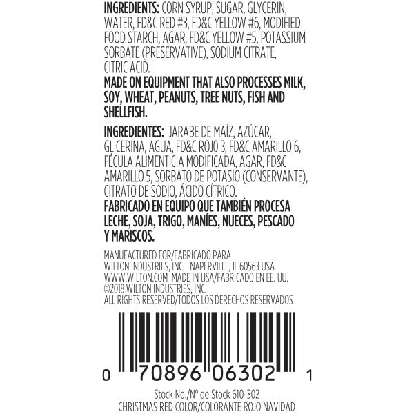 Wilton Christmas Red Gel Food Coloring – 1 oz.