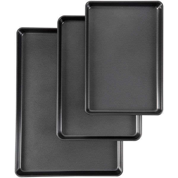 Wilton Perfect Results Premium Non-Stick Bakeware Mega Cookie Baking Set, 3-Piece