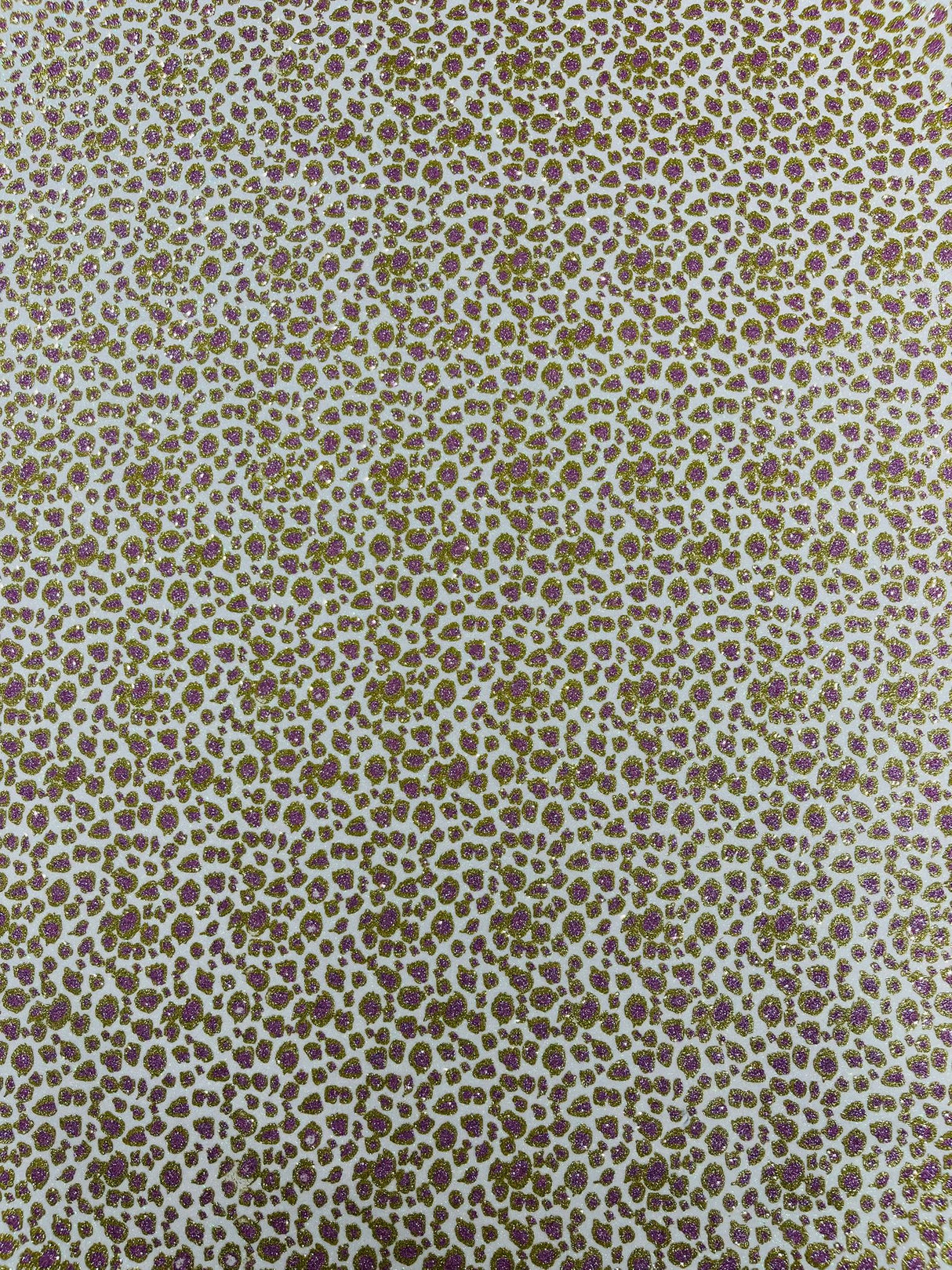 Leopard Glitter Canvas Vinyl Fabric - Leopard Print, 54" Width (1 Yard)