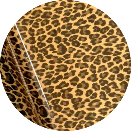 Pattern Vinyl Heat Transfer Vinyl - Leopard Gold, 20" H X 12" W Foot, 20" H X 36" W Yard, 20" H X 180" W 5 Yards