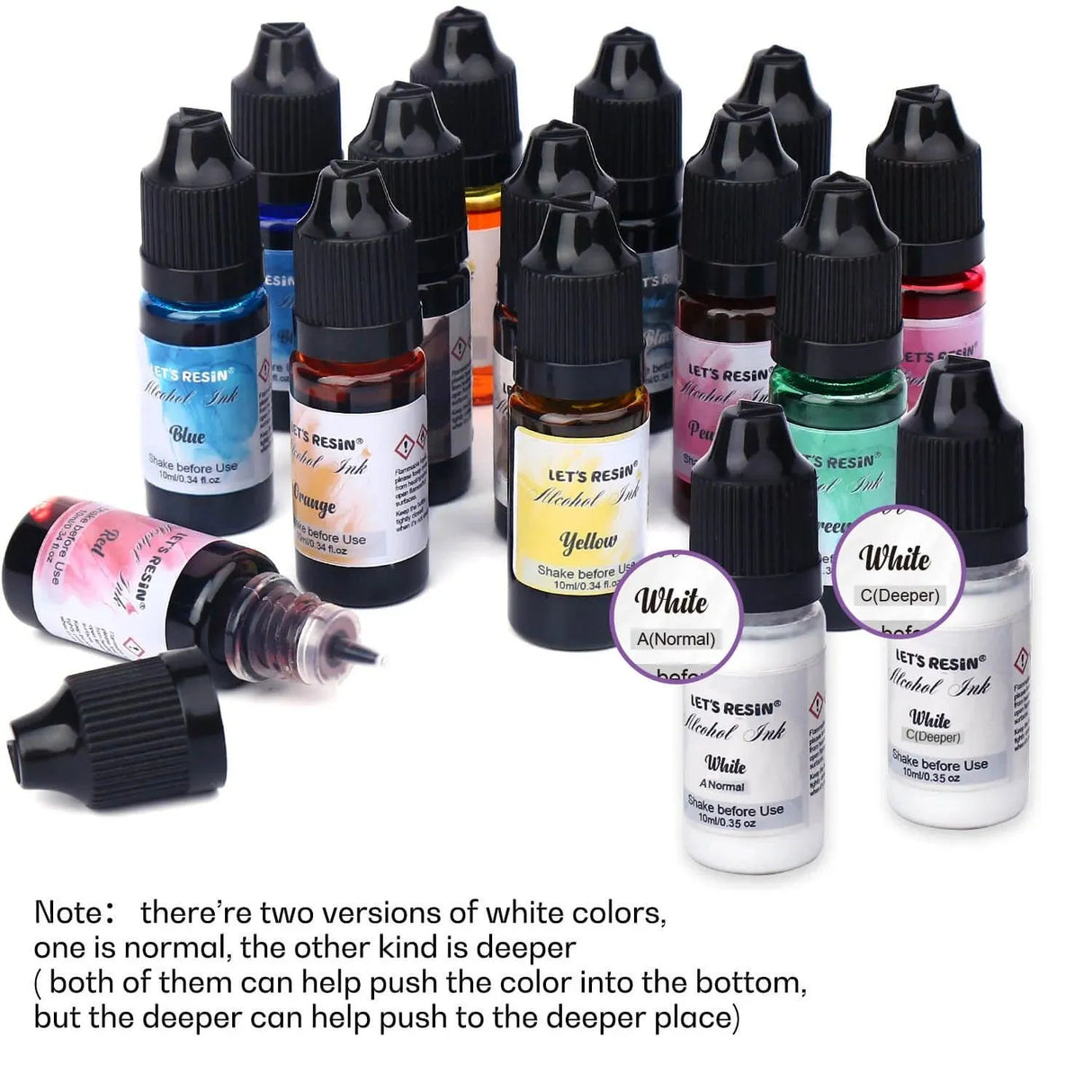 Let's Resin Alcohol Ink - 18 Bottle Set