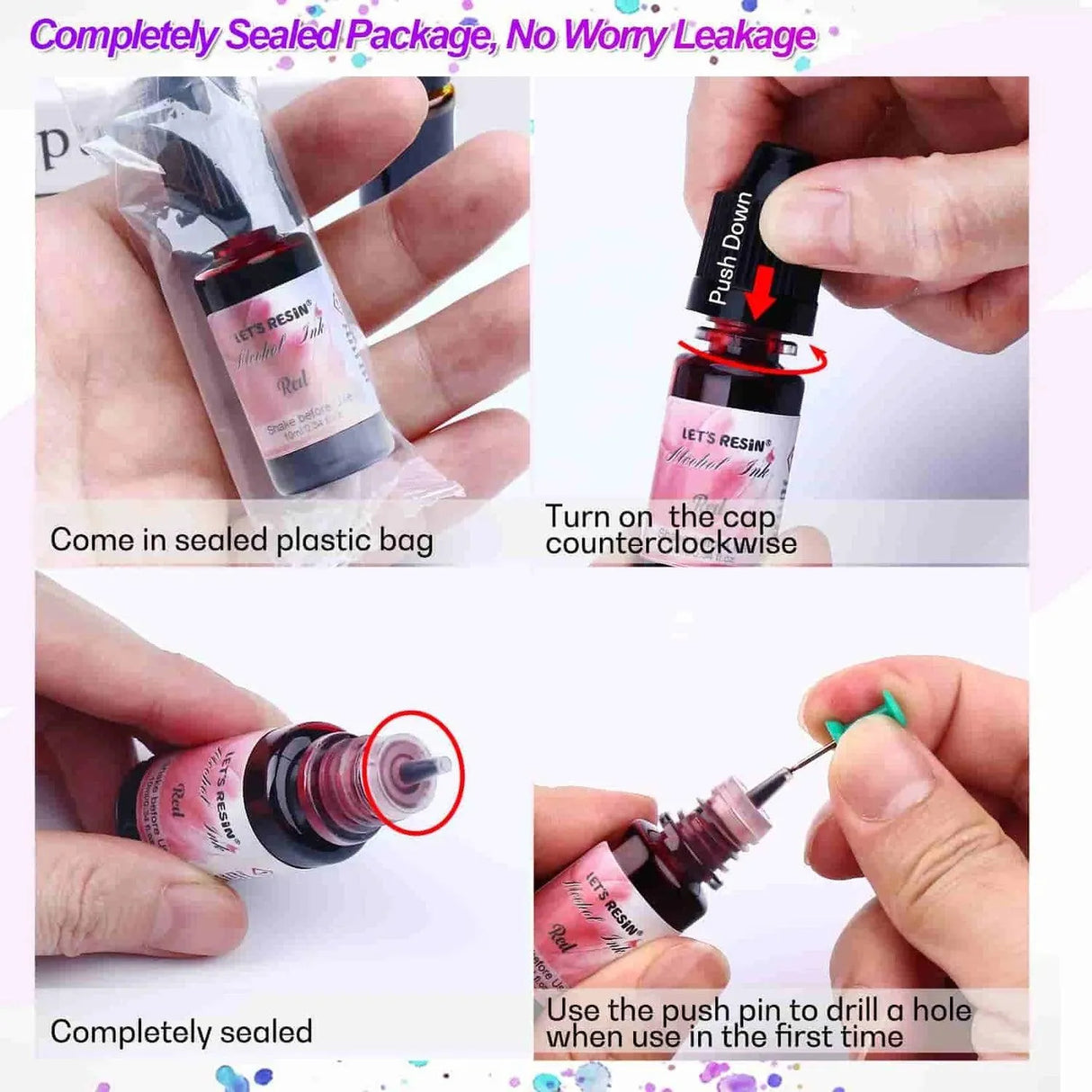 Let's Resin Alcohol Ink - 26 Bottle Set