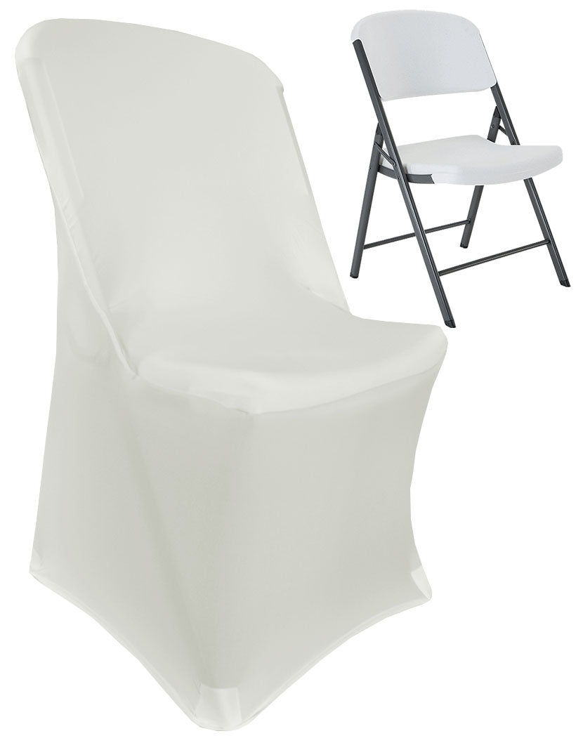 Spandex Chair Cover Premium 220 GSM Lifetime Folding Ivory