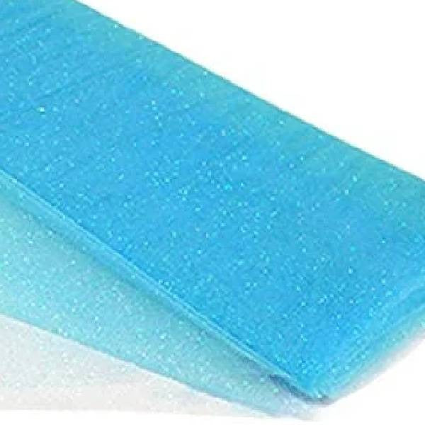 Tulle Glitter Fabric - 100 Percent Polyester Tulle Fabric - Aqua, Glitter Mesh, 54" Width (10 Yards)