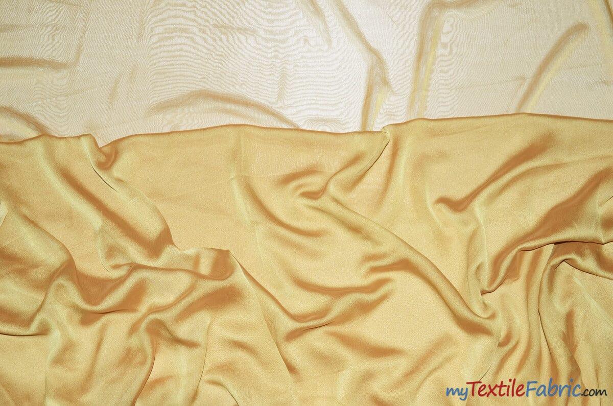 Two Tone Chiffon Polyester Fabric - Iridescent Sheer, 58/60" Width, Multiple Colors (Yards, Bolts, Sample Swatch)