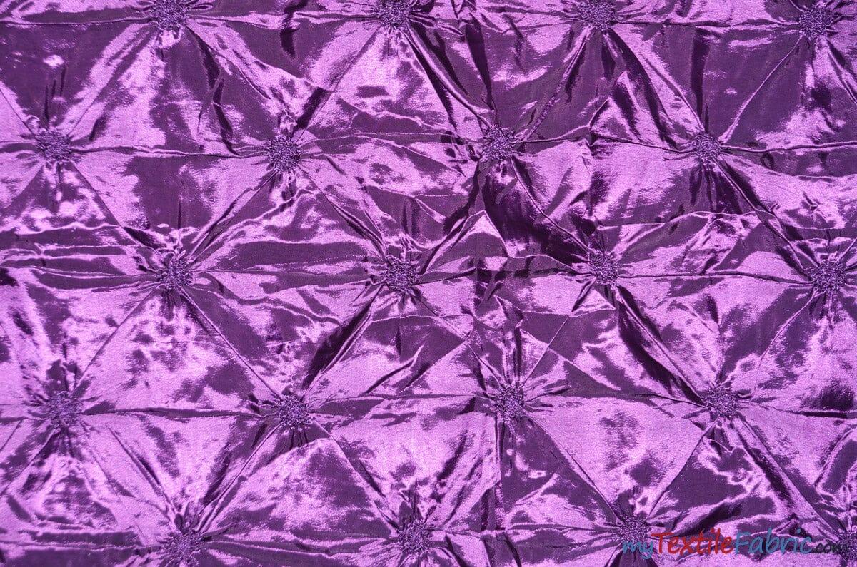 Pinwheel Button Taffeta Polyester Fabric - Pinwheel Button Texture, 48" Wide, Multiple Colors (1 Yard)
