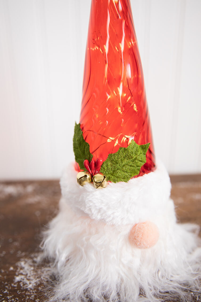 12” Battery Operated Lighted Gnome Santa