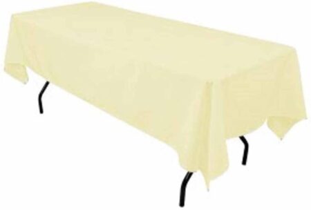 Polyester Rectangular Tablecloth 60x144 Inch – Durable Reusable Table Linen for Weddings, Parties, Banquets & Events