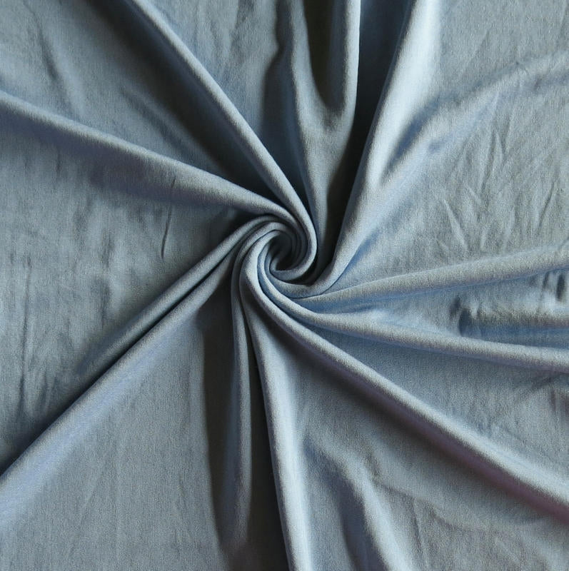 Bamboo Lycra Jersey Knit Fabric - Light Denim Blue