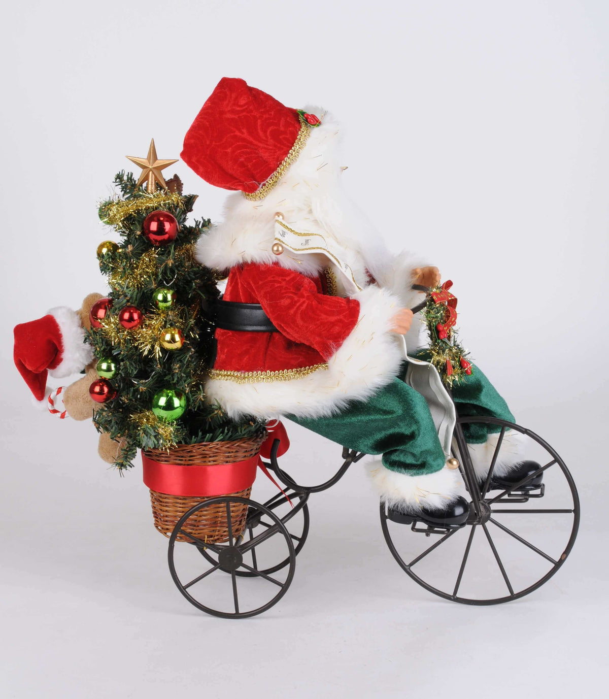 Lighted Santa Biking Through Christmas