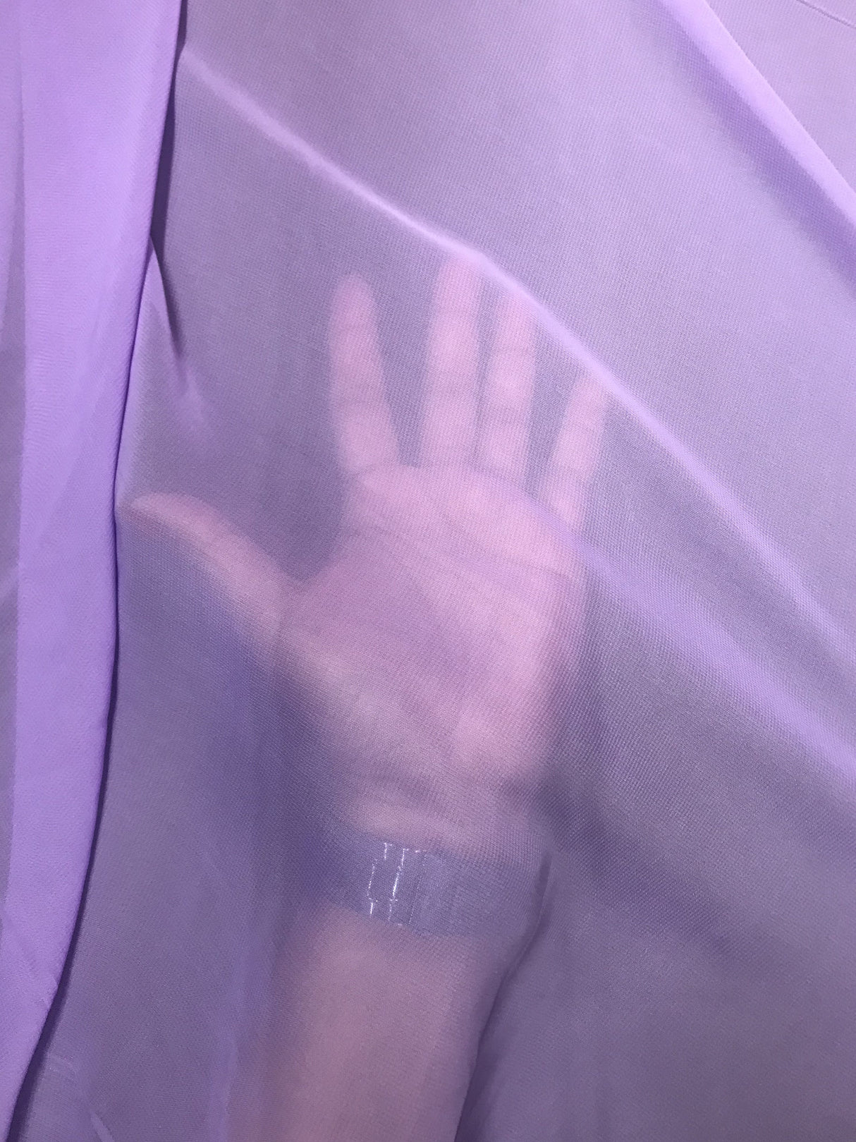 Lilac Polyester Chiffon Fabric - Lilac, Sheer, 59"-60" Width (1 Yard)