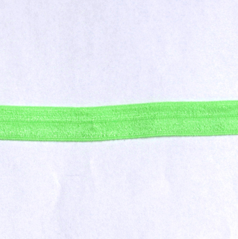 Fold Over Elastic Trim Lime 5/8"