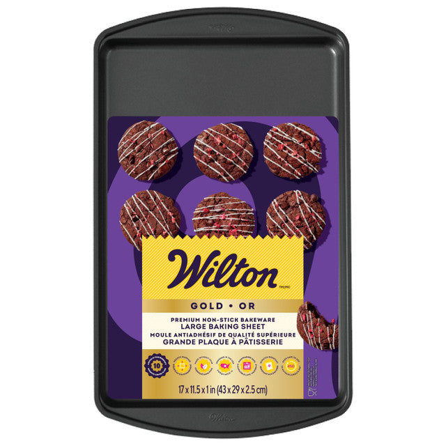 Wilton Gold Bakeware Non-Stick Large Baking Sheet – 17.25 x 11.5 Inch