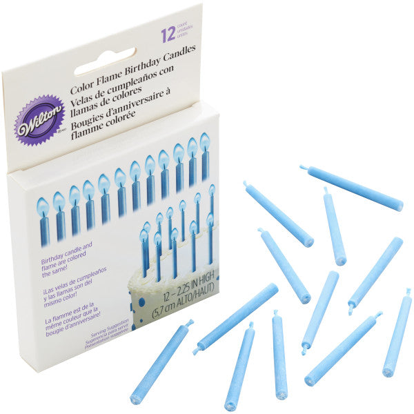 Wilton Blue Flame Birthday Candles, 12-Count