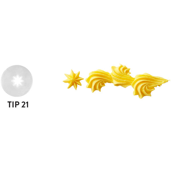 Wilton No. 21 Open Star Disposable Cake Decorating Tip Set, 4-Piece