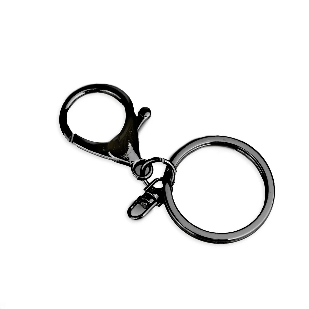 Lobster Clasp with Key Ring - Black